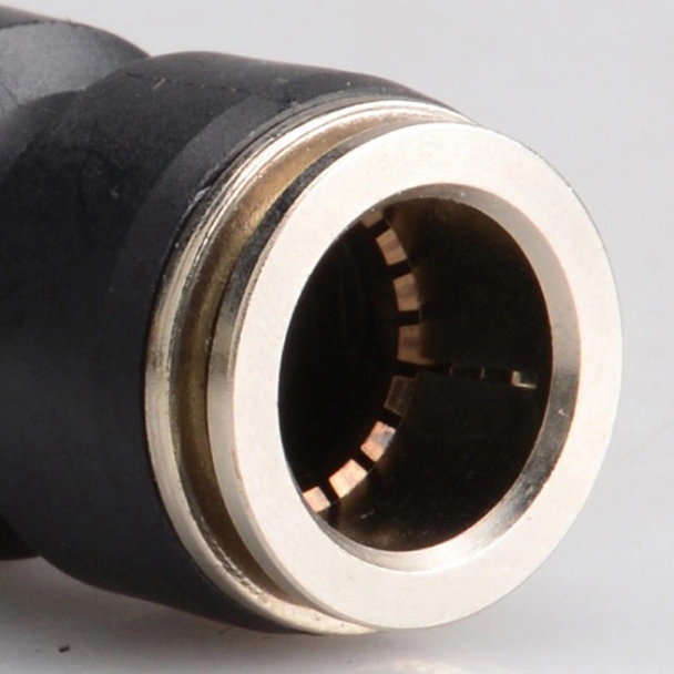 Права бърза връзка за въздух черна Ф8 мм - Image 3