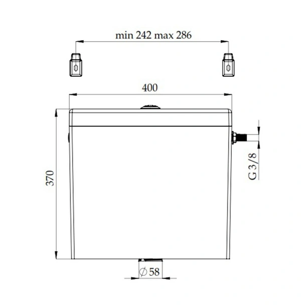 Тоалетно казанче със странично пълнене Стандарт NIKIPLST-M - Image 2