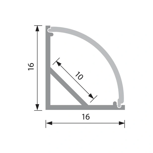 Алуминиев профил за LED ленти 2 метра VIVALUX - Image 2