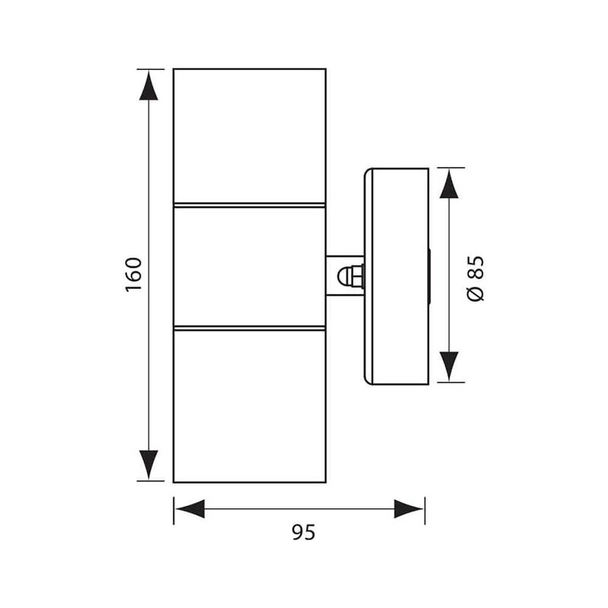 Аплик фасаден Grenada 2 X GU10 N/M IP44 VIVALUX - Image 2
