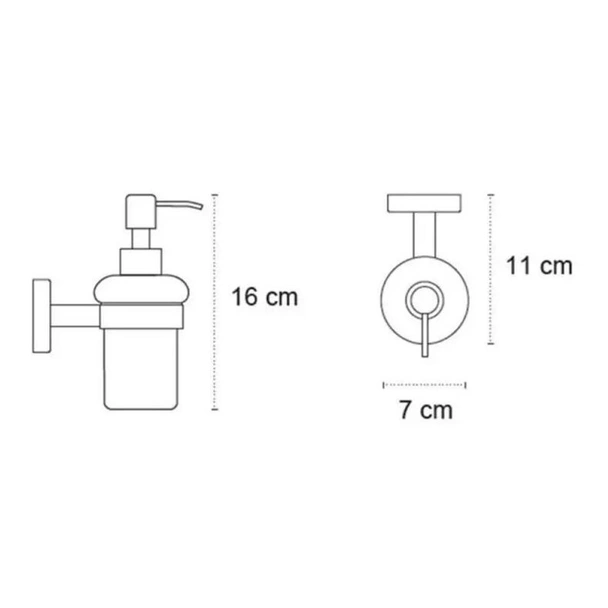 Дозатор за течен сапун Uno черен мат KAPITAN - Image 2