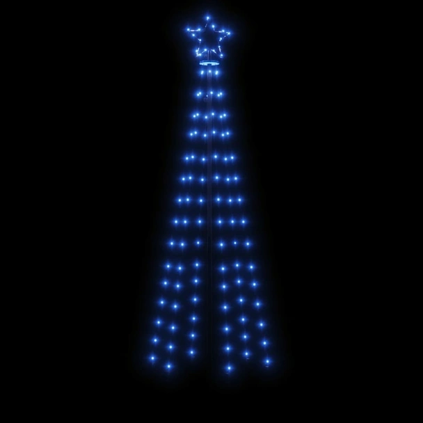 Коледна елха с шип, синя, 108 LED, 180 см - Image 3