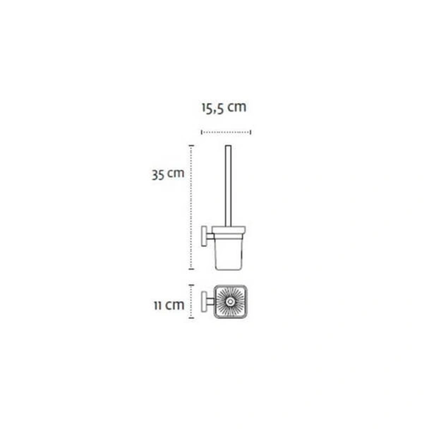 Конзолна четка за тоалетна полирана Quattro KAPITAN - Image 2