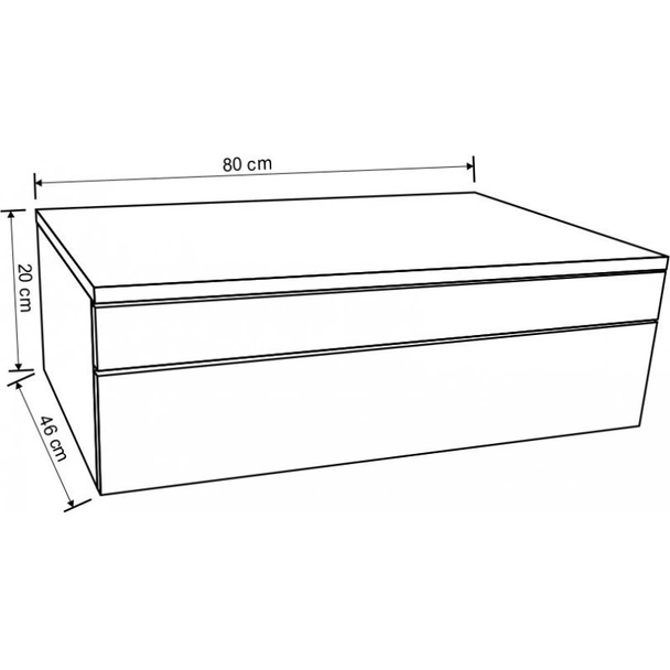 Плот за баня Габина 80х20х46 см лешников дъб INTER CERAMIC - Image 3