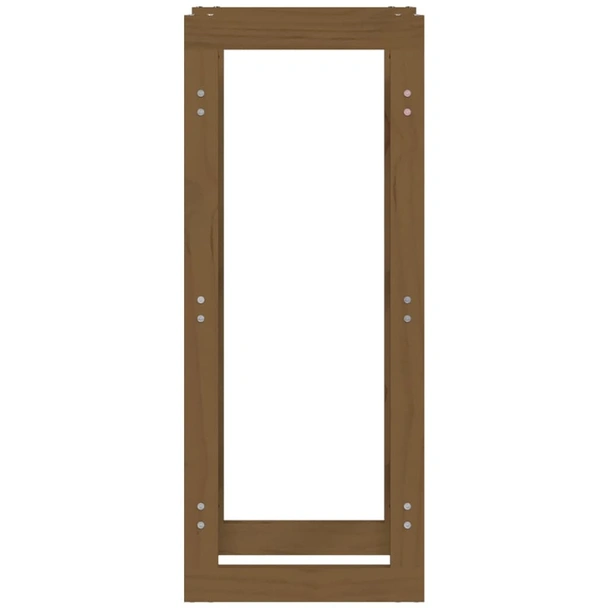 Поставка за дърва за огрев меденокафява 41x25x100 см бор масив - Image 5