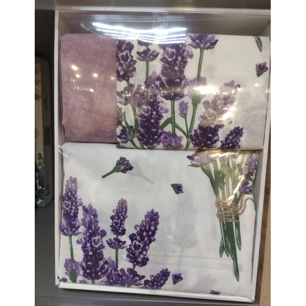 Спален комплект 4 части Лавандулов цвят COTTON GARDEN - Image 4