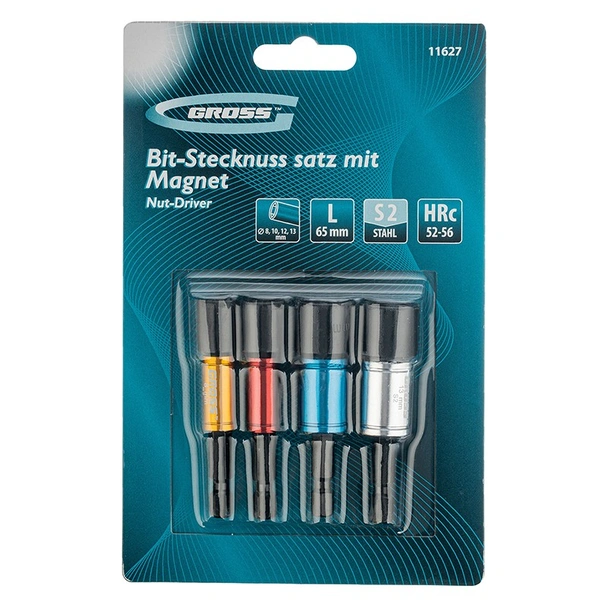 Комплект накрайници-вложки с магнит 8-13 мм Nut-Driver GROSS - Image 3