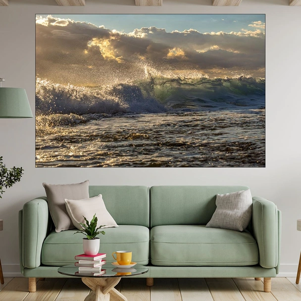 Океански вълни и небе - картина пано за стена