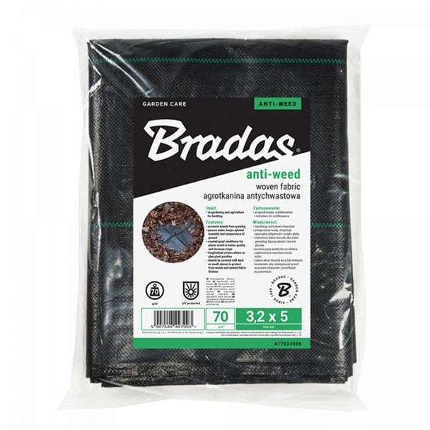 Покривало против плевели тъкан текстил 0.6х10 м черно BRADAS - Image 5