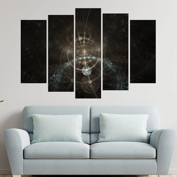 Абстракция - фрактали - планети - картина пано за стена - Image 3
