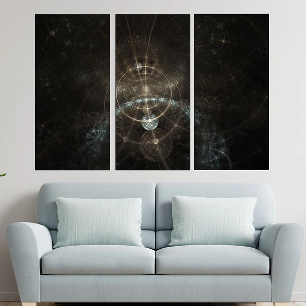 Абстракция - фрактали - планети - картина пано за стена - Image 2