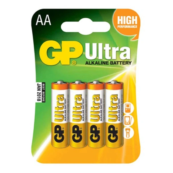 Алкални батерии GP ULTRA 15AU-2U4 AA 1,5V - 4бр.