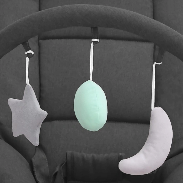 Бебешки шезлонг, антрацит, стомана - Image 8