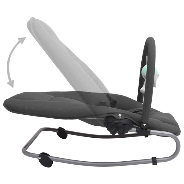 Бебешки шезлонг, антрацит, стомана - Image 6