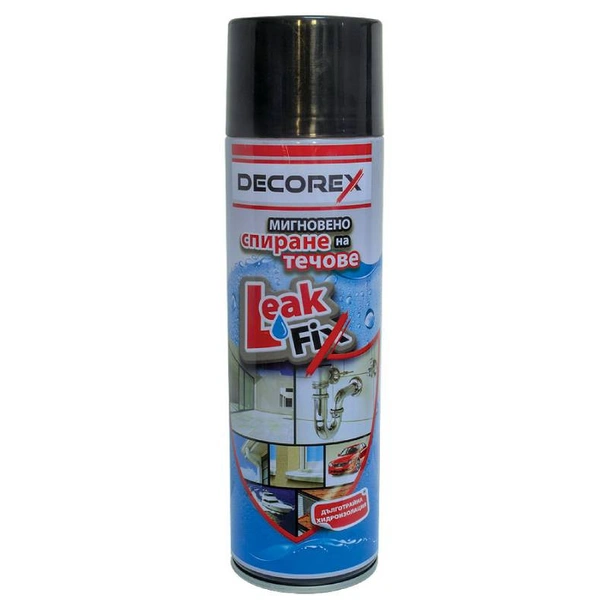 Каучуков спрей за спиране на течове черен DECOREX