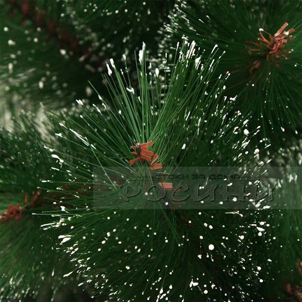 Коледна зелена елха с бели връхчета 210 см - Image 3