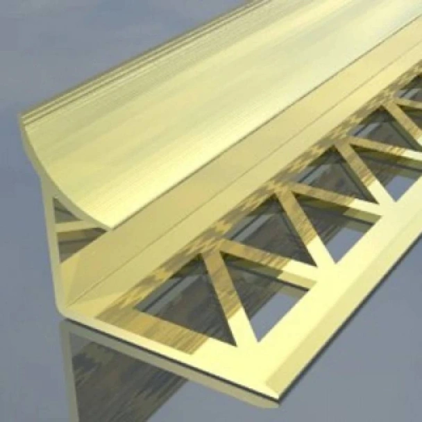 Лайсна алуминиева външен прав ъгъл 10мм полирано сребро 2.5м