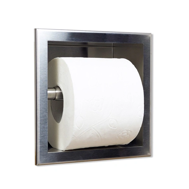 Поставка за тоалетна хартия за вграждане 17.3x17.3x8.6 см инокс BALNEO - Image 3