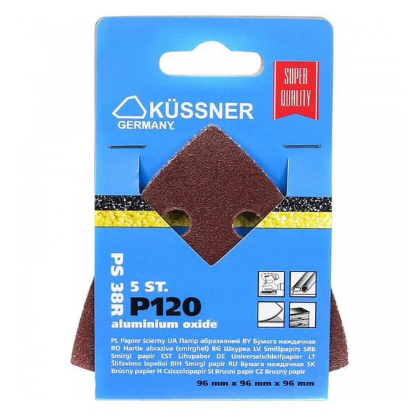 Шкурка PS 38R с велкро Delta 80, 96x96x96 мм 5 броя Hardy - Image 2