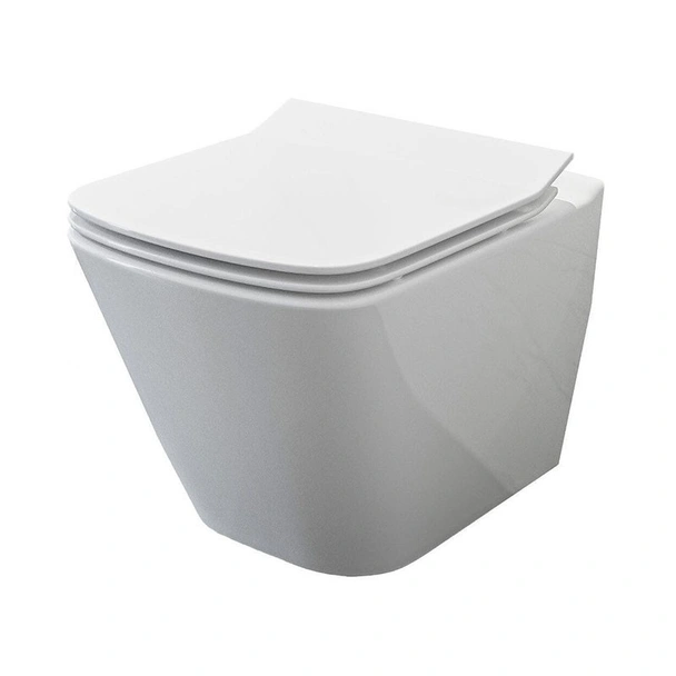 Структура за вграждане System 40 Mech с тоалетна чиния City Square и черен бутон CERSANIT - Image 3