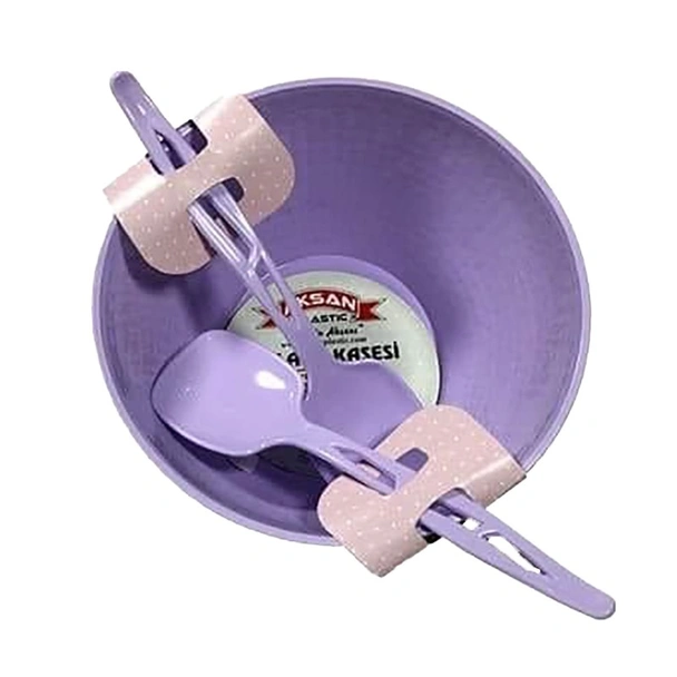 Купа за салата в комплект с два броя прибори - Image 2