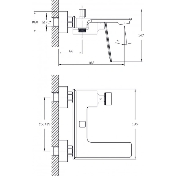 Месингов смесител  "елла"- icf 6455155 - Image 2