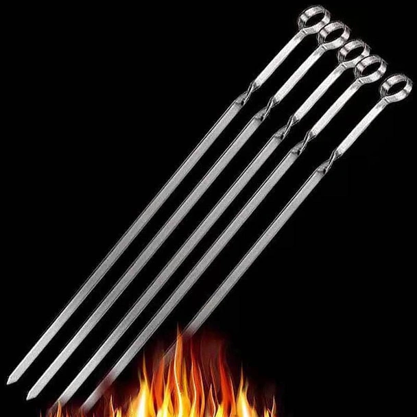 Метални шишове за барбекю 38 см 12 бр. JY3123 BBQ - Image 2