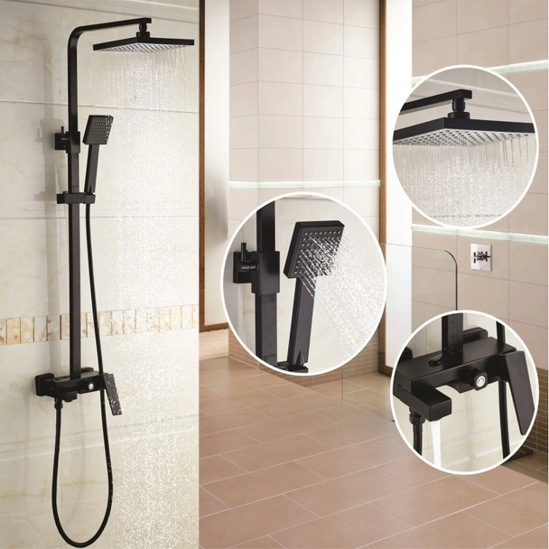 Тръбно окачване със смесител Елинор черен мат INTER CERAMIC - Image 2