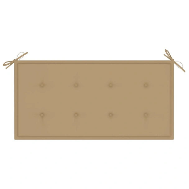 Възглавница за градинска пейка, бежова, 100x50х3 см - Image 3