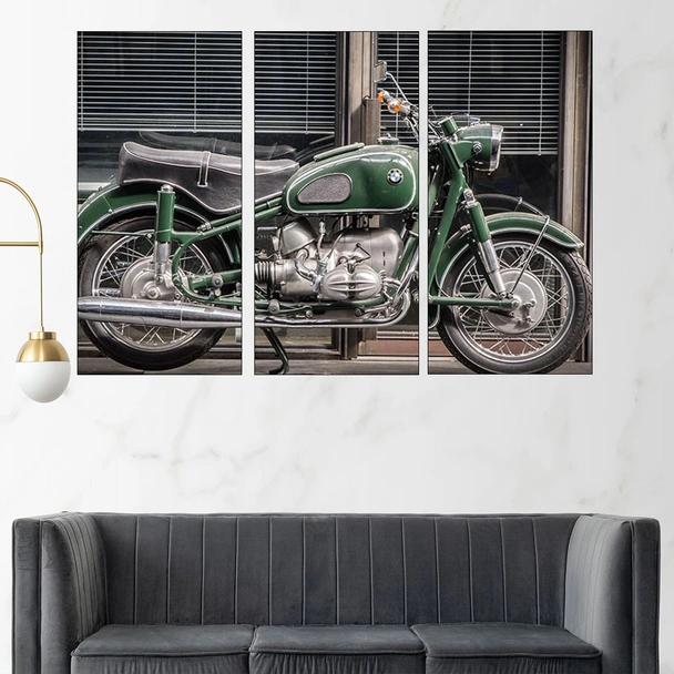 Античен мотоциклет BMW - картина пано за стена - Image 2