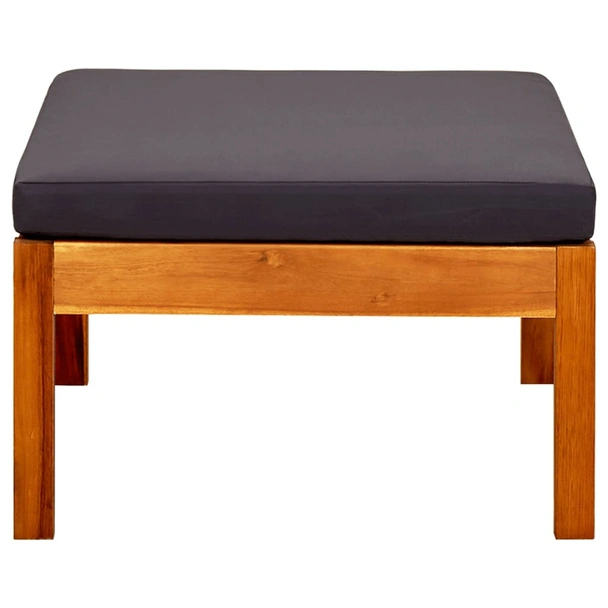 Градинска пейка 180 см със сенник и табуретки, акация масив - Image 8