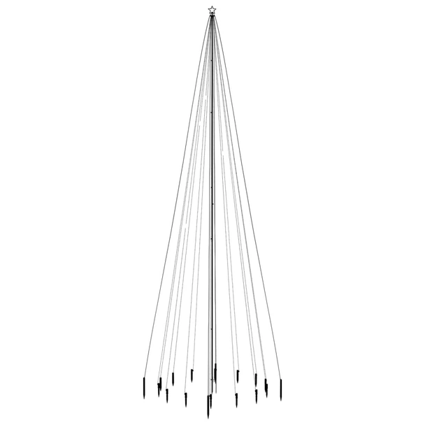 Коледна елха с шип, синя, 1134 LED, 800 см - Image 3