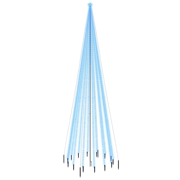 Коледна елха с шип, синя, 1134 LED, 800 см - Image 2