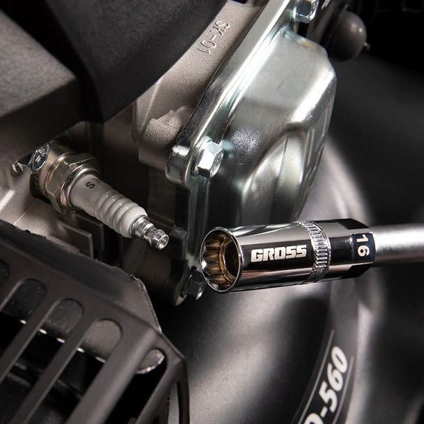 Магнитна вложка за автомобилни свещи 1/2" 16 мм 12-стенна GROSS - Image 5