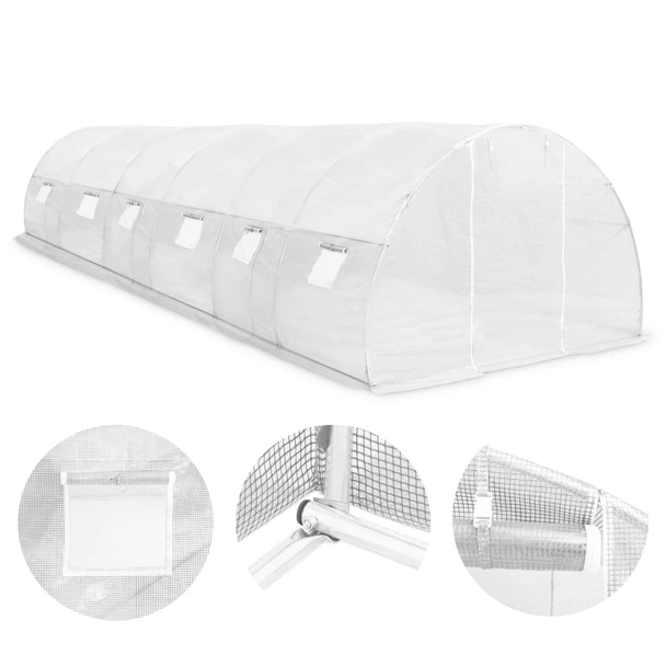 Оранжерия, 9x3x2 м - 27м² - полиетилен и стомана, мрежеста тъкан - Image 7