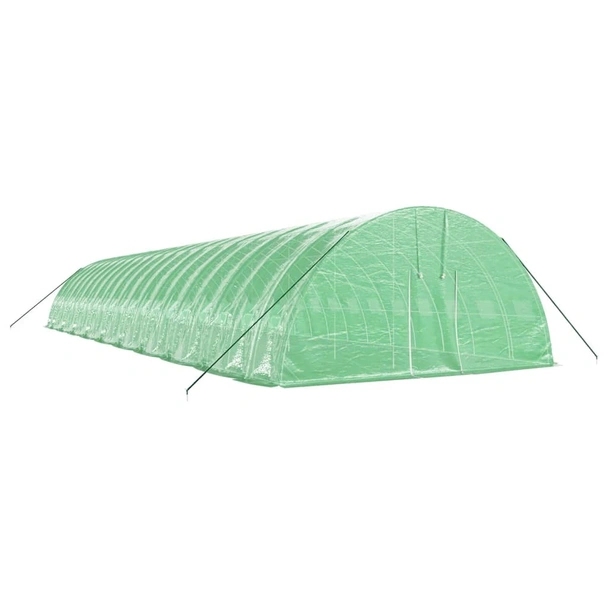 Оранжерия със стоманена рамка зелена 120 м² 20x6x2,85 м - Image 2