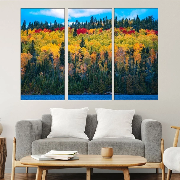 Пъстри дървета през есента - картина пано за стена - Image 2