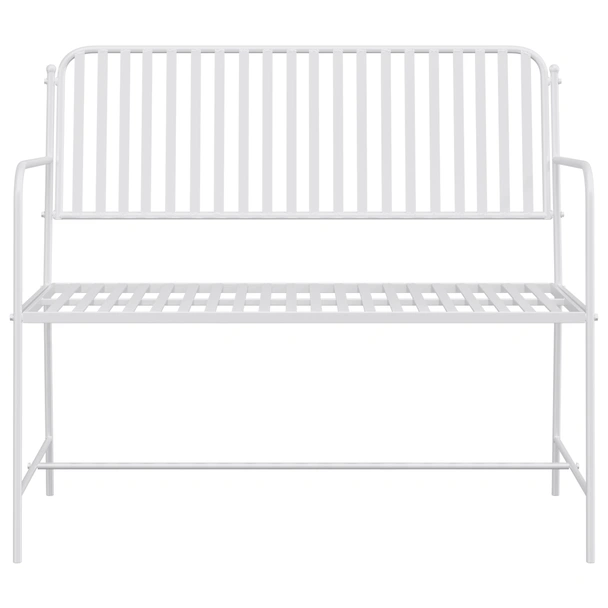 Пейка Бяла Метал 103.5 x 51.5 x 90 см Издръжлива Външна пейка - VL42008116 - Image 4