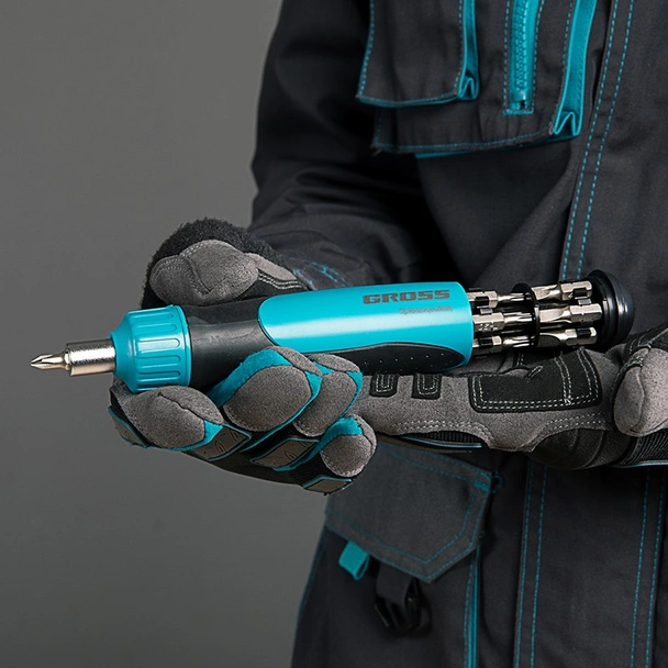 Реверсивна отвертка с механизъм SmartPush 12 бр. GROSS - Image 8