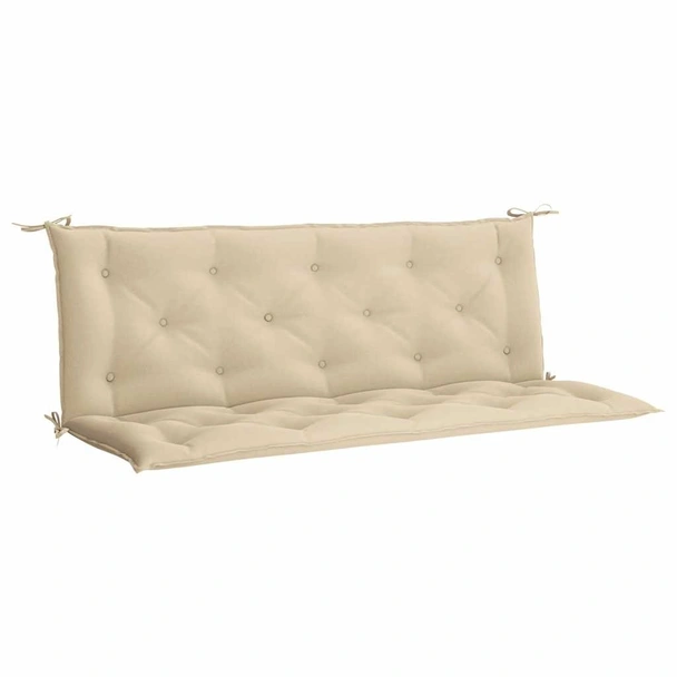 Възглавница за градинска пейка бежова 150x(50+50)x7 см оксфорд - VL315019 - Image 2