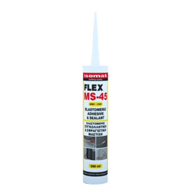 Еластичен залепващ мастик 280 мл сив FLEX MS-45 ISOMAT