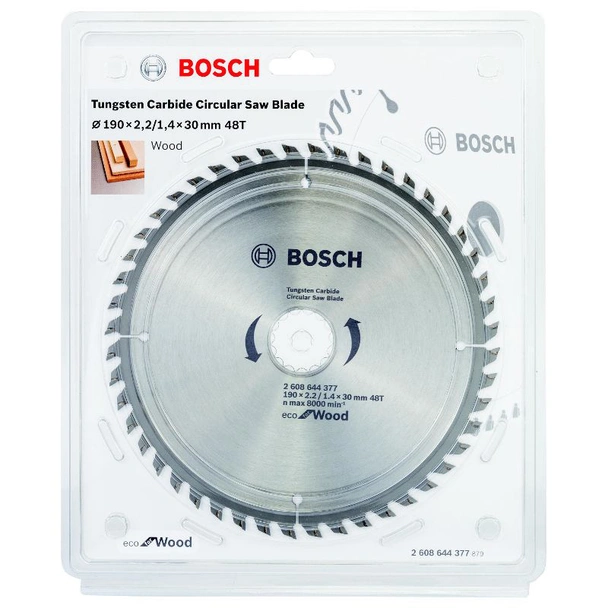 Диск за циркуляр Eco for Wood 190х30 мм 48T BOSCH - Image 2