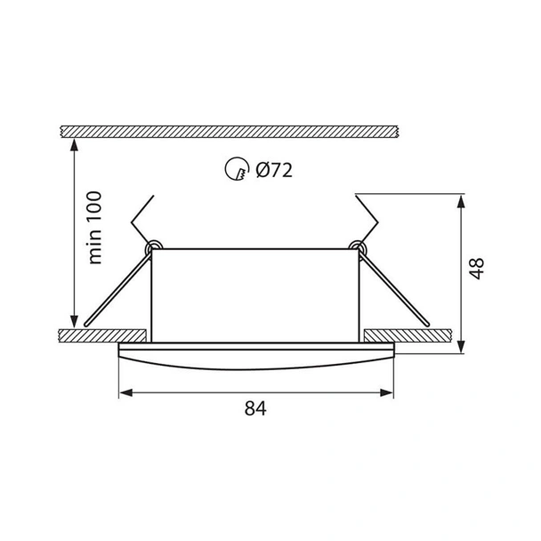 Луна за баня никел/мат 12V VIVALUX - Image 2