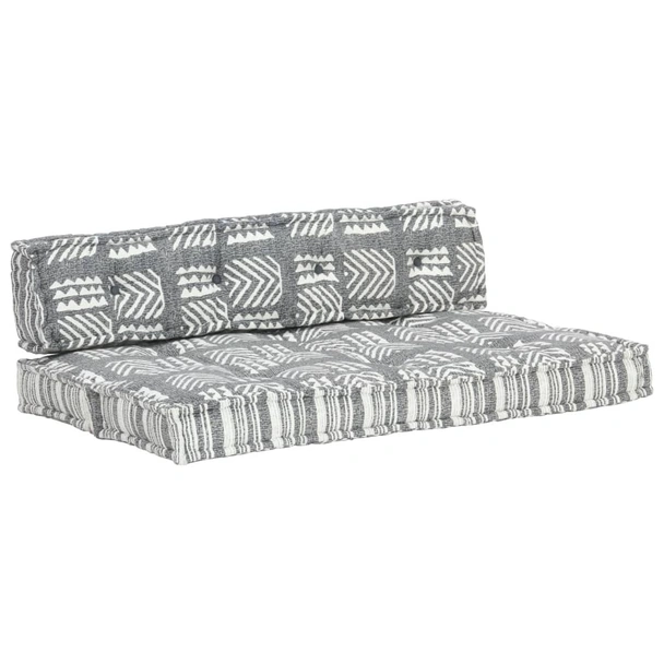 Палетна възглавница за диван, сива, текстил, пачуърк - Image 10