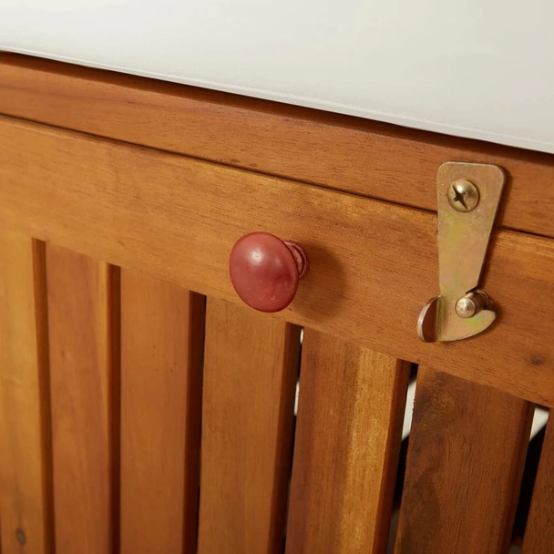 Пейка за съхранение с възглавница, 148 см, акация масив - VL316737 - Image 8