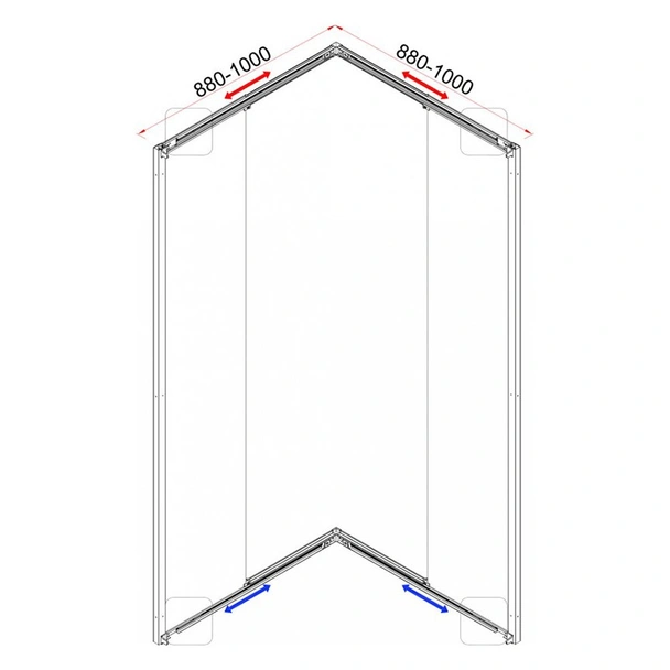 Регулируема душ кабина матирано стъкло ICS 788FC NANO INTER CERAMIC - Image 2