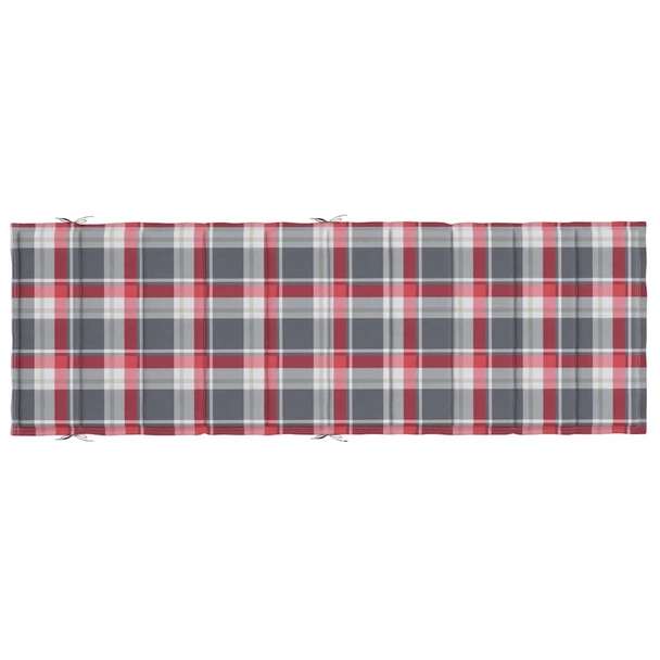 Шалте за шезлонг - червено каре - 186x58x4 см - Оксфорд плат - VL314171 - Image 5