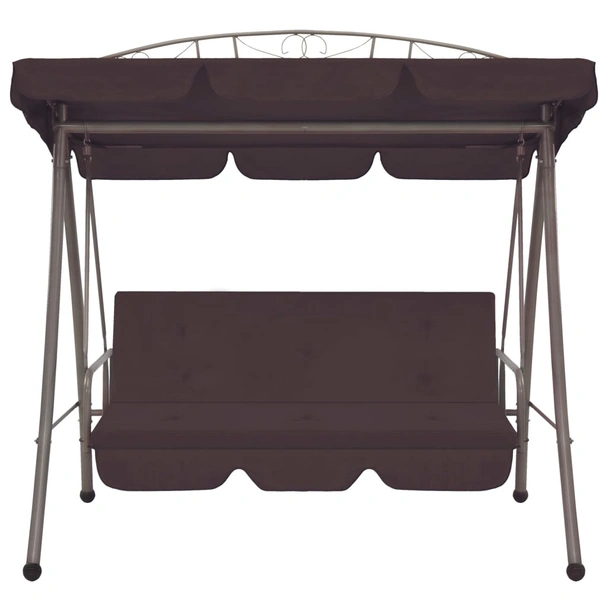 Конвертируема градинска люлка със сенник, кафе - Image 4