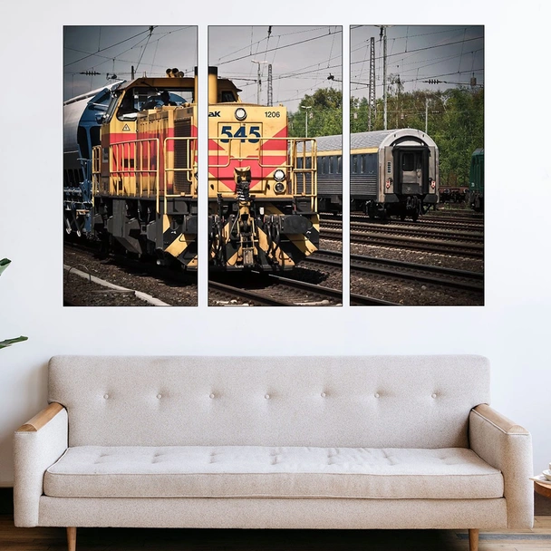 Локомотив в близък план - картина пано за стена - Image 2