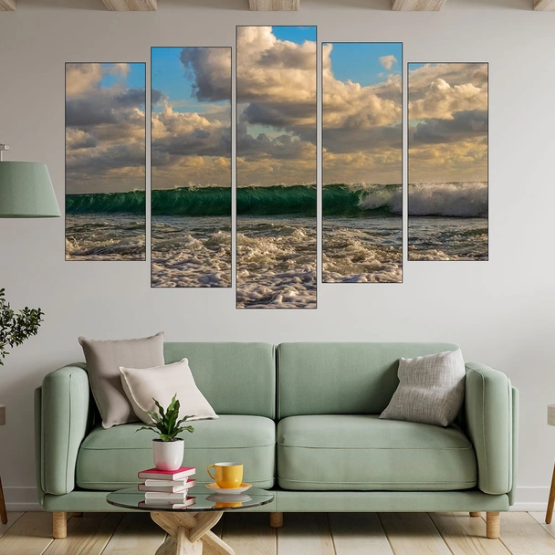 Разбиваща се оеканска вълна - картина пано за стена - Image 3
